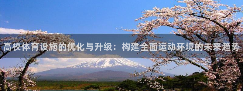 凯捷体育集团官网首页：高校体育设施的优化与升级：构建